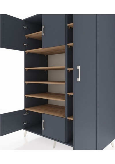 Kronos Dolap 11 Raflı 5 Kapaklı 132x59x195 Antrasit-antrasit/çam Antrasıt/atlas Çam - Antrasıt Kronos Dolap 11 Raflı 5 Kapaklı 132x59x195 Antrasit-antrasit/çam Antrasıt/atlas Çam - Antrasıt