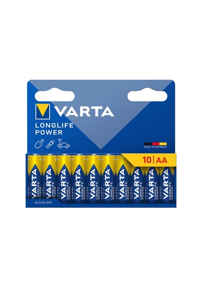 Varta Longlife Power Aa Kalem Pil 10'lu Paket Alkalin - 8 Adet Tarı Beyaz