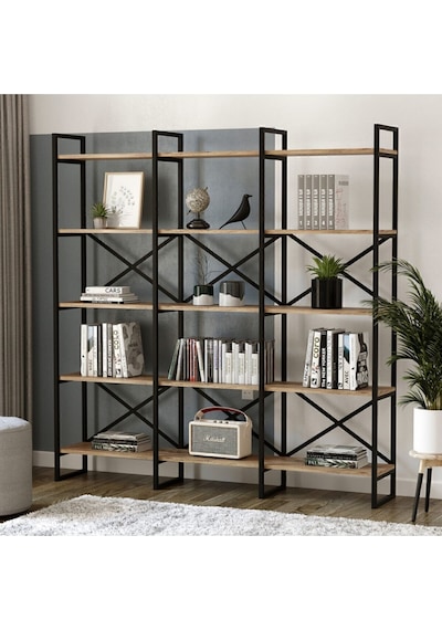 Atlantis 175cm Metal Kitaplık 5 Raflı Geniş 3 Bölme Atl6-a Atlantik Çam Atlantis 175cm Metal Kitaplık 5 Raflı Geniş 3 Bölme Atl6-a Atlantik Çam
