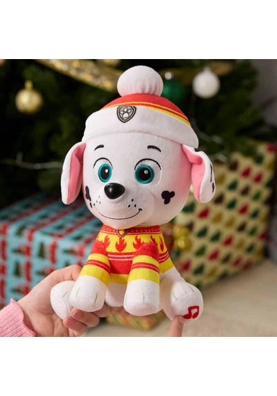 Paw Patrol Sesli Holiday Peluş 20 Cm 87323 Marshall Çok Renkli