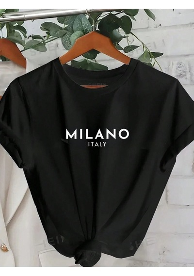 Flood Of Style Kadın Siyah Milano Baskılı Oversize
