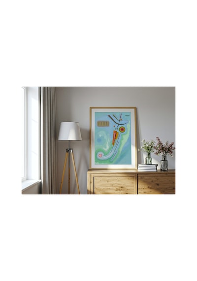 Modern Sanat Kandinsky Hafif Çerçevesiz Poster 21x30 Cm A4 Tablo Modern Sanat Ekspresyonizm
