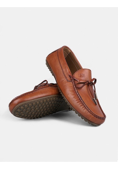 Cabani Erkek Hakiki Deri Taba Loafer Ayakkabı Taba