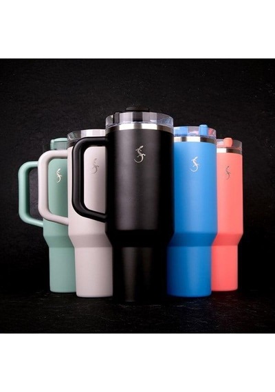 Lurch - Big Cup 1.2 L Fildişi, Paslanmaz Çelik Termos - Uzatılabilir Pipetli, Çift Cidarlı, Sızdırmaz - 270974 Beyaz