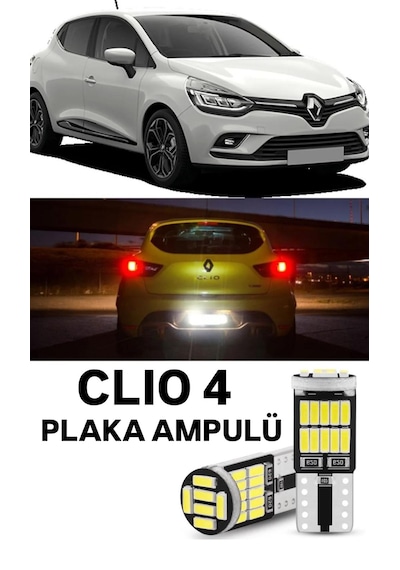 Renault Clio 4 Led Plaka Aydınlatma Ampulü Beyaz Canbus'lu