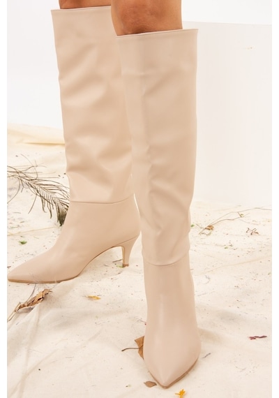 Fox Shoes Ten Suni Deri Kadın Çizme J749205309