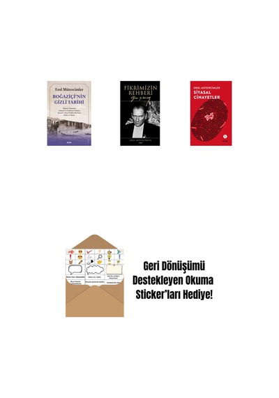 Boğaziçi Nin Gizli Tarihi + Fikrimizin Rehberi Ciltli + Siyasal Cinayetler + Okuma Sticker'ları