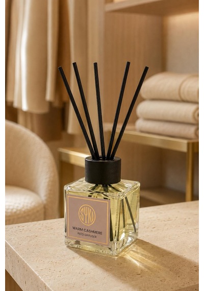 Premium Çubuklu Oda Kokusu 100 Ml Cam Şişe Reed Diffuser Kaşmir