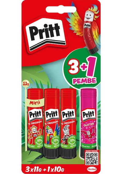 Pritt Stick Yapıştırıcı 3 x 11 G + 10 G
