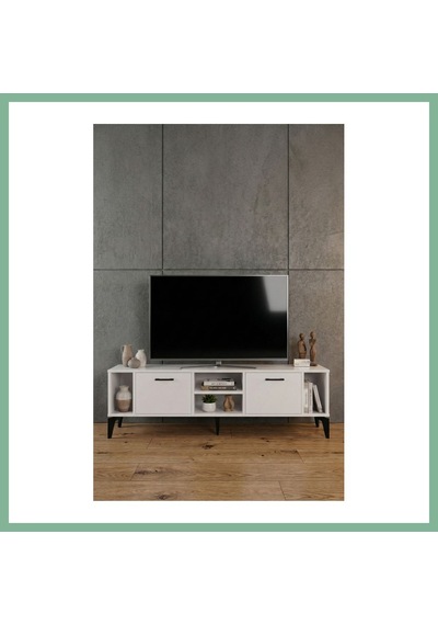 Bşkvirgo Linya Tv Sehpası Suntalam Beyaz 160x35 Cm Bsk2026