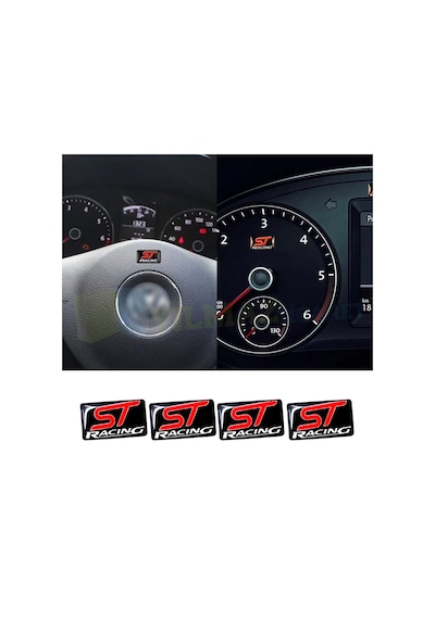 Ford St Logo Direksiyon Jant Vites Torpido Damla Oto Sticker Etiket 4 Adet