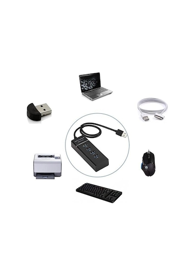Fully S-802g 4 Port Usb 2.0 Hub Çoklayıcı 30cm Kablolu