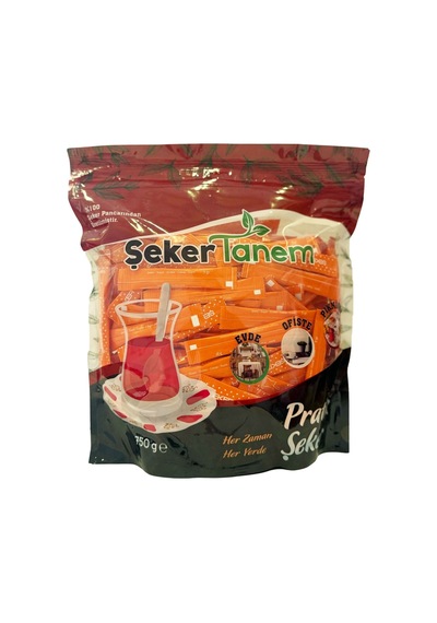 Şeker Tanem Stick Toz Şeker Turuncu Baskılı 3 Gr X 250li 750 Gr Tekli