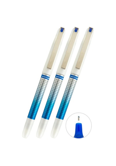 Mavi Pilot Kalem 3 Adet Uniball Eye Needle 0.7 Mm İğne Uçlu Pilot Kalem Ub-187s İğne Uçlu Likit Mürekkepli Pilot Kalem Mavi