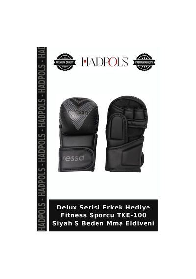 Delux Serisi Erkek Hediye Fitness Sporcu Tke-100 Siyah S Beden Mma Eldiveni