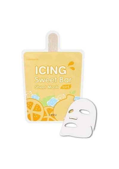Portakal İçerikli Aydınlatıcı, Ferahlatıcı Maske A'pıeu Icing Sweet Bar Sheet Mask Hanrabong 000 Açık Krem