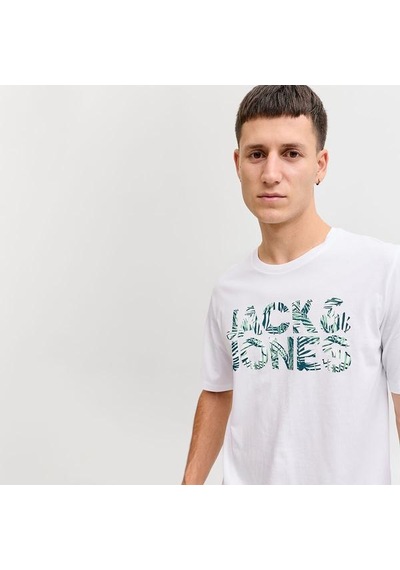 Jack & Jones Jack&jones Jeff Logo Erkek Beyaz Tişört Beyaz