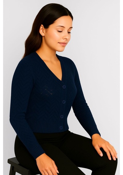 Hira Life Fashion Kadın Efsa Çizgili V Yaka Önü Düğmeli Mevsimlik Hırka Lacivert Lacivert Hira Life Fashion Kadın Efsa Çizgili V Yaka Önü Düğmeli Mevsimlik Hırka Lacivert Lacivert
