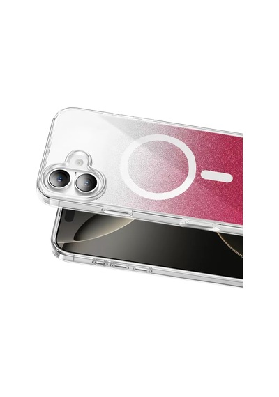 Onegif Apple İphone 16 Sora Simli Magsafe Kapak - Kırmızı