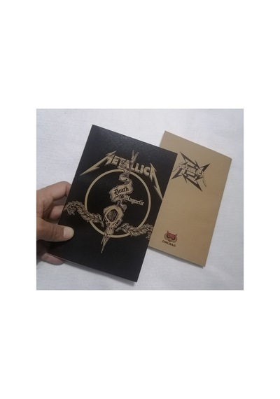 Owl Bag Özel Tasarım Vıntage Görünümlü Metallica Logo Desenli Defter Çok Renklı