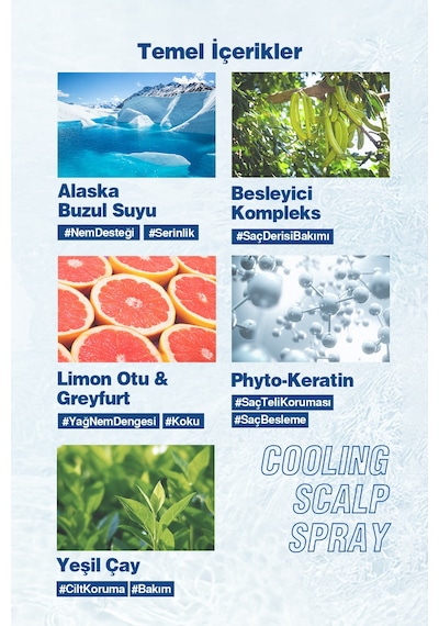 Serinlik Hissi Veren Ve Dökülme Karşıtı Bakım Sunan, Fırça Başlıklı Saç Spreyi Dashu Cooling Sprey