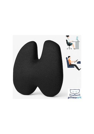 Hafızalı Köpük Sırt Yastığı - Ofis Ve Araba Koltuğu İçin Ergonomik Arka Elastik Yastık