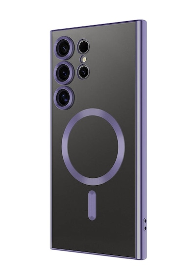 Kilifone - Samsung Uyumlu Galaxy S24 Ultra - Kılıf Kamera Korumalı Kablosuz Şarj Destekli Demre Kapak - Derin Mor