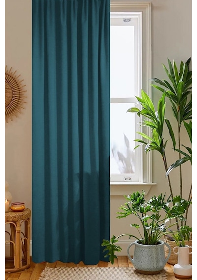 Home Color Home Petrol Petek Kadife Dokulu Fon Perde Düz Dikişli Ekstrafor Büzgü 1.sınıf Kalite Diğer