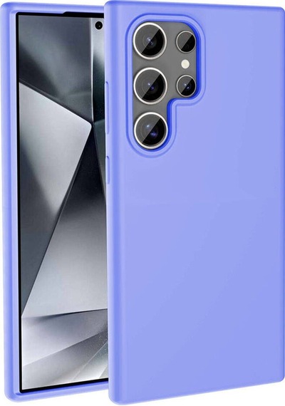 Samsung Galaxy Uyumlu S23 Ultra Kılıf M-safe Şarj Özellikli Sıvı Teknolojili Silinebilir Sert Zore Kivi Kapak Lila