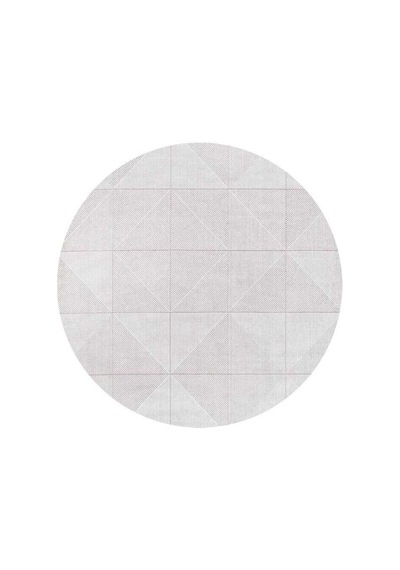 Etnik Craft Madre Modern Desenli Yuvarlak Halı Md03 Krem