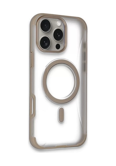 Joko Apple iPhone Uyumlu  16 Pro Uyumlu Hilton Magsafe Kapak - Gold