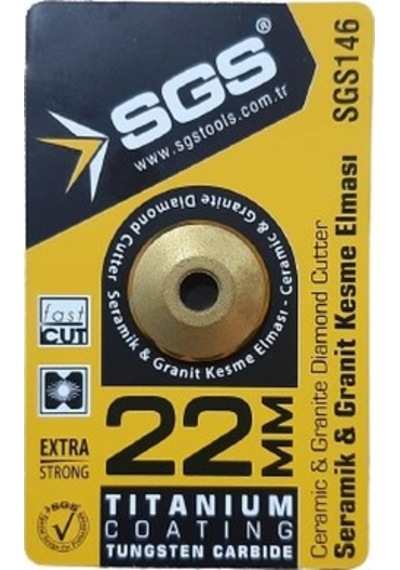 Sgs Seramik-Granit Kesme Elması Titanyum 22 MM Sgs146