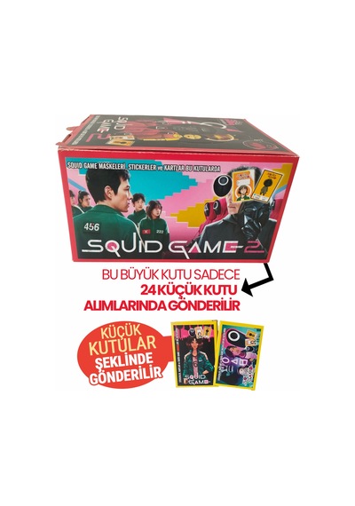 Squid Game 2. Sezon 2025 Karakter Kartları - 1 Mini Kutu 6 Kart + 2 Sticker