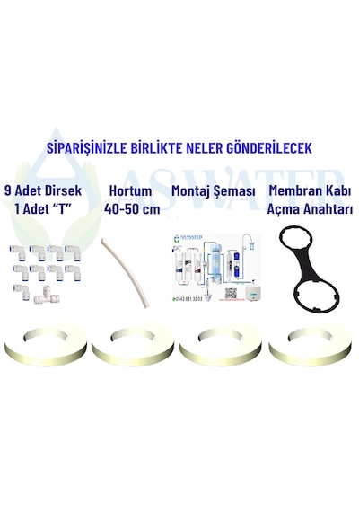 Aura Cebilon Silver Platinium Ve Plus Modelleri Ve Tüm Kapalı Kasa Cihazlar İle Uyumlu 6 Aşamalı Elite Serisi Filtre Seti -
