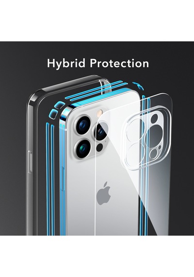 Esr Ice Shield Tempered-glass Case For Apple Uyumlu iPhone 14 Pro - Clear-şeffaf Çok Renkli
