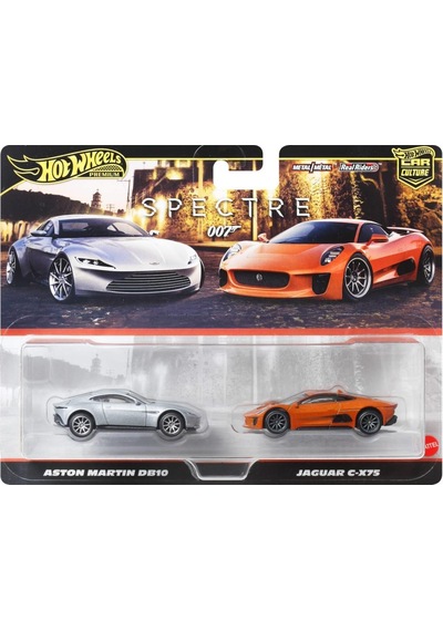 Hot Wheels Premium Jbl04 Car Culture 2 Pack Aston Martin Db10 // Jaguar C-x75 Gri