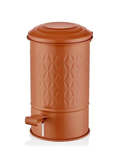 The Mia Prizma Çöp Kovası Banyo Terracota 5 Lt Beyaz