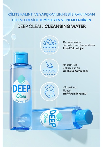 Missha A'PIEU Deep Clean Makyajı Derinlemesine Temizleyen Makyaj Temizleme Suyu 165 ML
