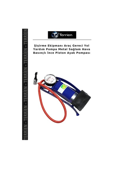 Şişirme Ekipmanı Araç Gereci Yol Yardım Pompa Metal Sağlam Hava Basınçlı İnce Piston Ayak Pompası
