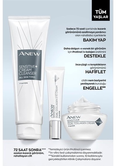 Avon Anew Sensitive Hassas Ciltlere Özel İkili Kolajen Göz Kremi 15 ML
