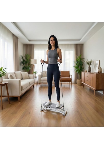 Slider Evde Kaykay Spor Aleti Dijital Ekranlı Kaydırmalı Fitness Board, 6 Fonksiyonlu