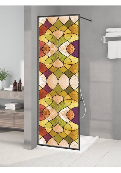 Wınk Fol Duşakabin Cam Vitray Kendinden Yapışkanlı Folyo 50x200 Cm Çifttaraflı Görünümlü Mahremiyet Cam Kaplama D2 50 200