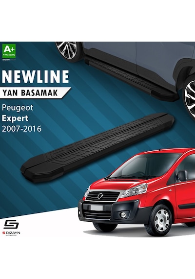 S-dizayn Peugeot Expert 2 Kısa Şase Newline Siyah Yan Basamak 213 Cm 2007-2016