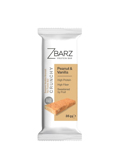 Zbarz Crunchy Susamlı Vanilya Aromalı Yer Fıstıklı Proteinli Bar 12 x 35 G