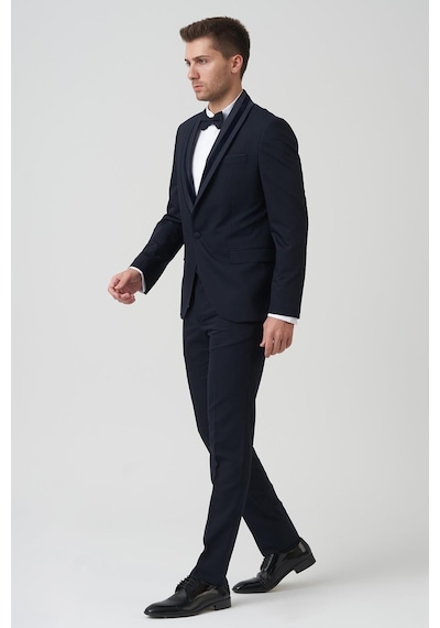 White Stone Chicago D2403 Slim Fit 6 Drop Damatlık Takım Elbise Lacivert - Laci Lacivert