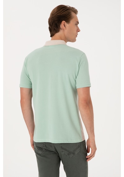 U.S. Polo Assn. Erkek Regular Fit Su Yeşili Polo Yaka Tişört 50306790-VR048