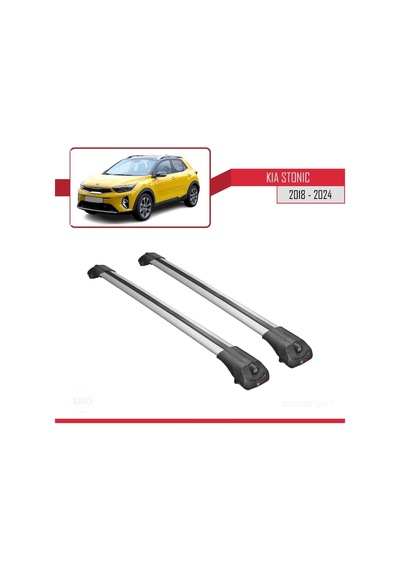 Kia Stonic 2018 Ve Sonrası İle Uyumlu Ace-1 Ara Atkı Tavan Barı Gri