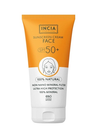 Incıa Yüz İçin %100 Doğal Güneş Kremi 50 Spf 50 Ml
