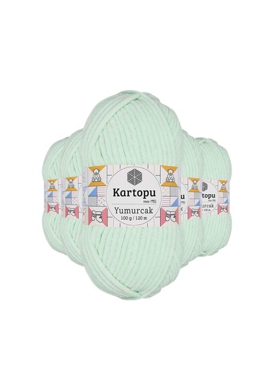 Kartopu 5 Adet Yumurcak Kadife El Örgü Ipi Su Yeşili K560 769460467820