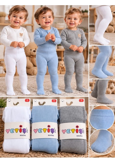 Nisa Ekinoks Unicorn Desenli Koton %100 Pamuk 3lü Kilotlu Çocuk Çorabı 0-2 Yaş 3329 Lacivert